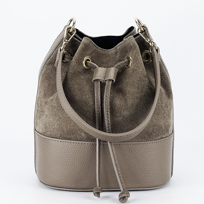 Geanta taupe tip sac din piele naturala 1313 M9