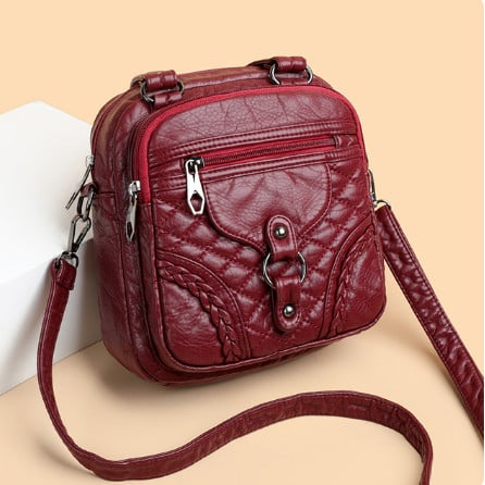 Geanta tip rucsac, Dalila GT2294, Bordo - poza 3
