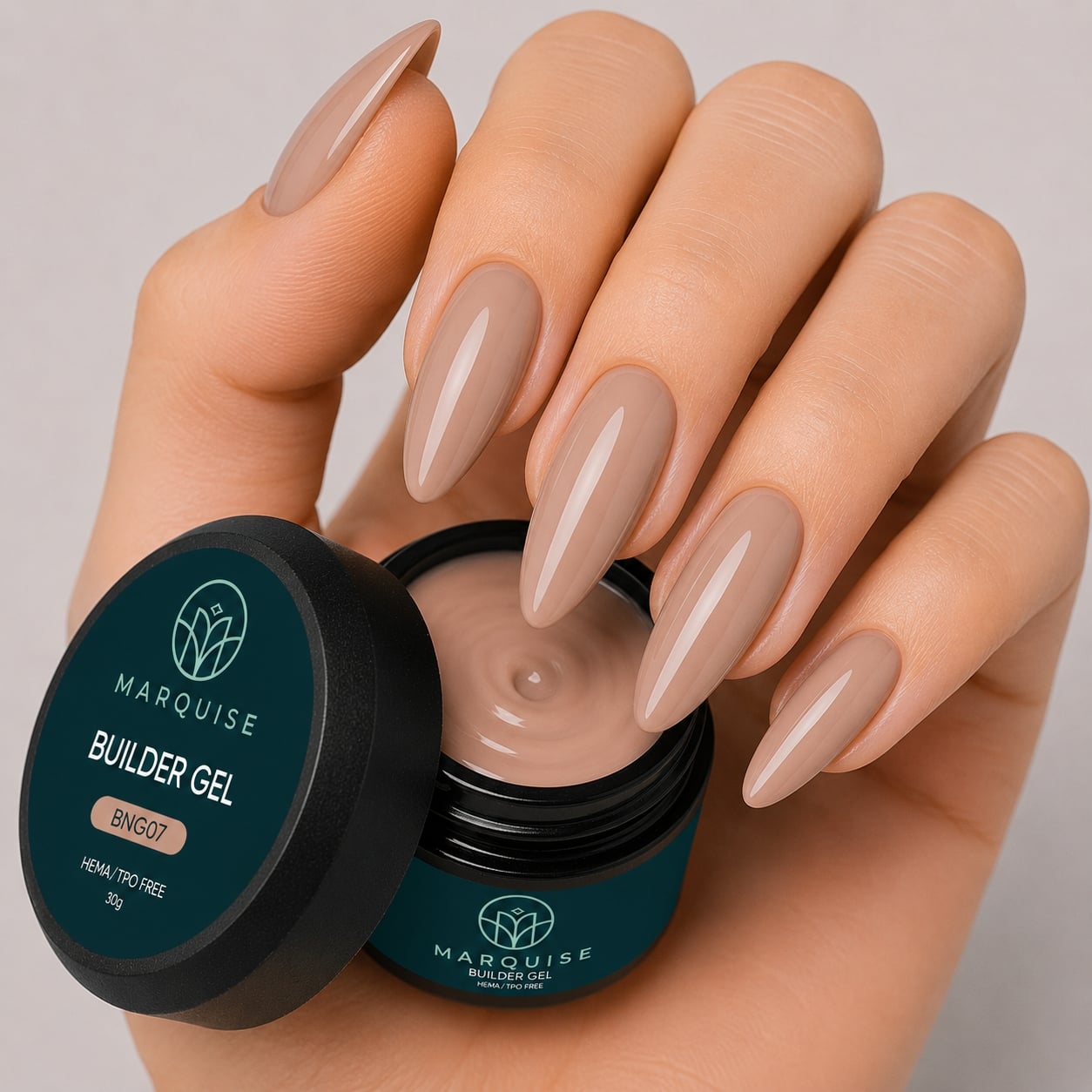 Gel UV Constructie Unghii HEMA/TPO FREE, Marquise, BNG07, 30 g - poza 2