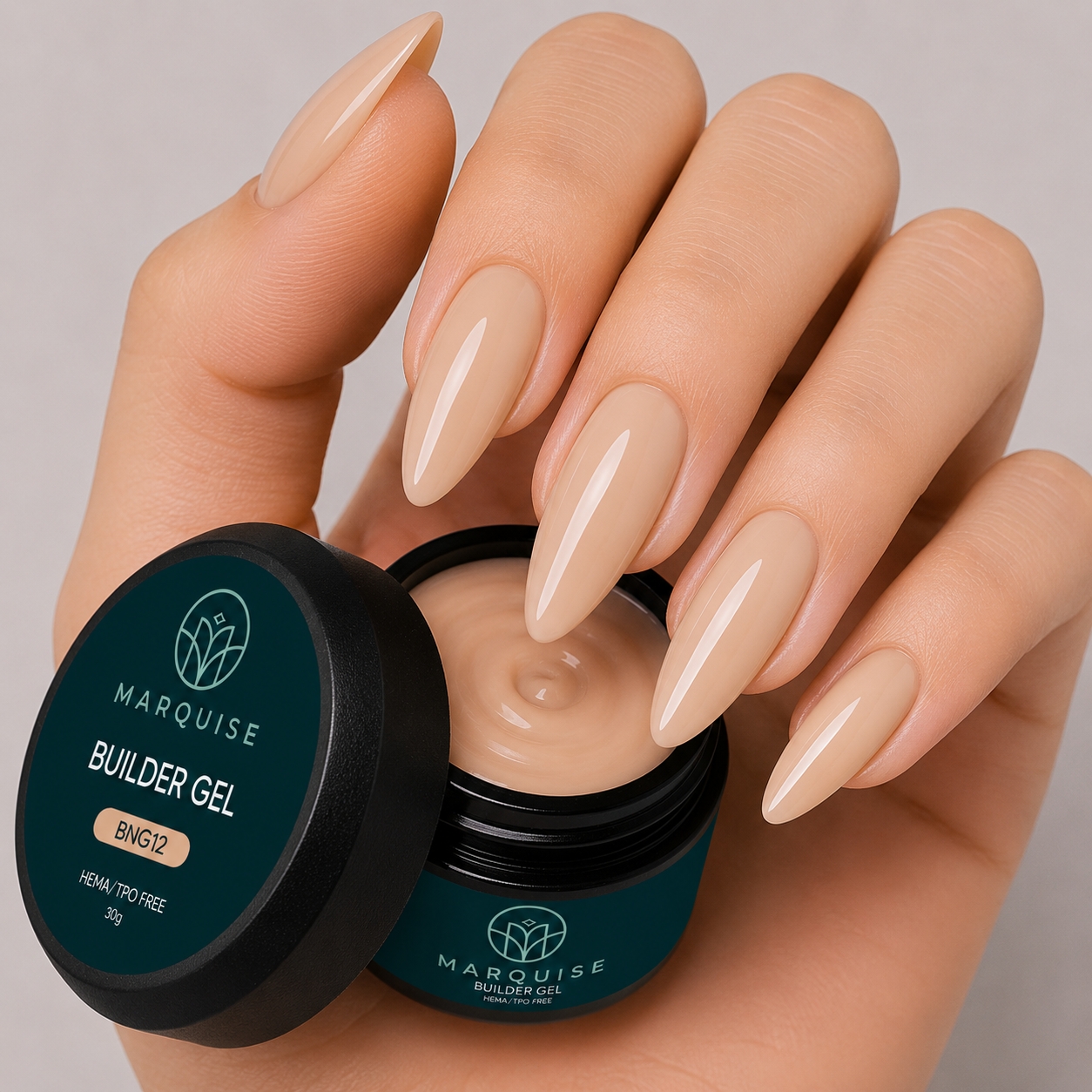 Gel UV Constructie Unghii HEMA/TPO FREE, Marquise, BNG12, 30 g - poza 2
