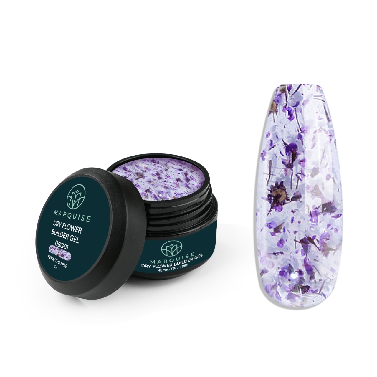 Gel UV Constructie Unghii HEMA/TPO FREE, Marquise, Dry Flower DBG01, 15 g - poza 1