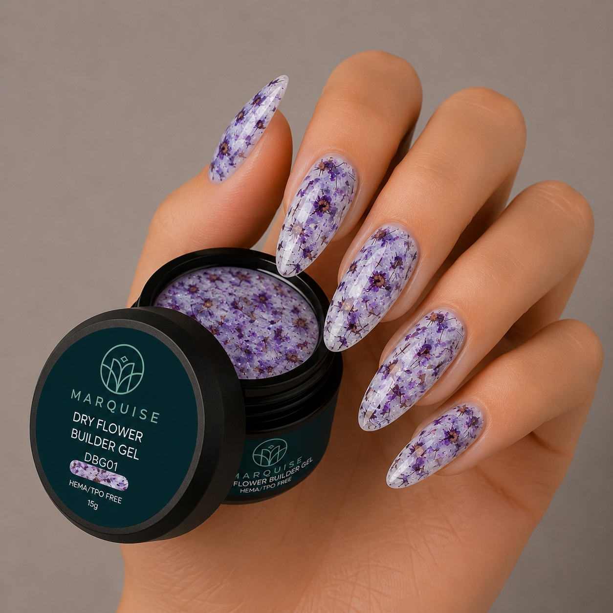 Gel UV Constructie Unghii HEMA/TPO FREE, Marquise, Dry Flower DBG01, 15 g - poza 2