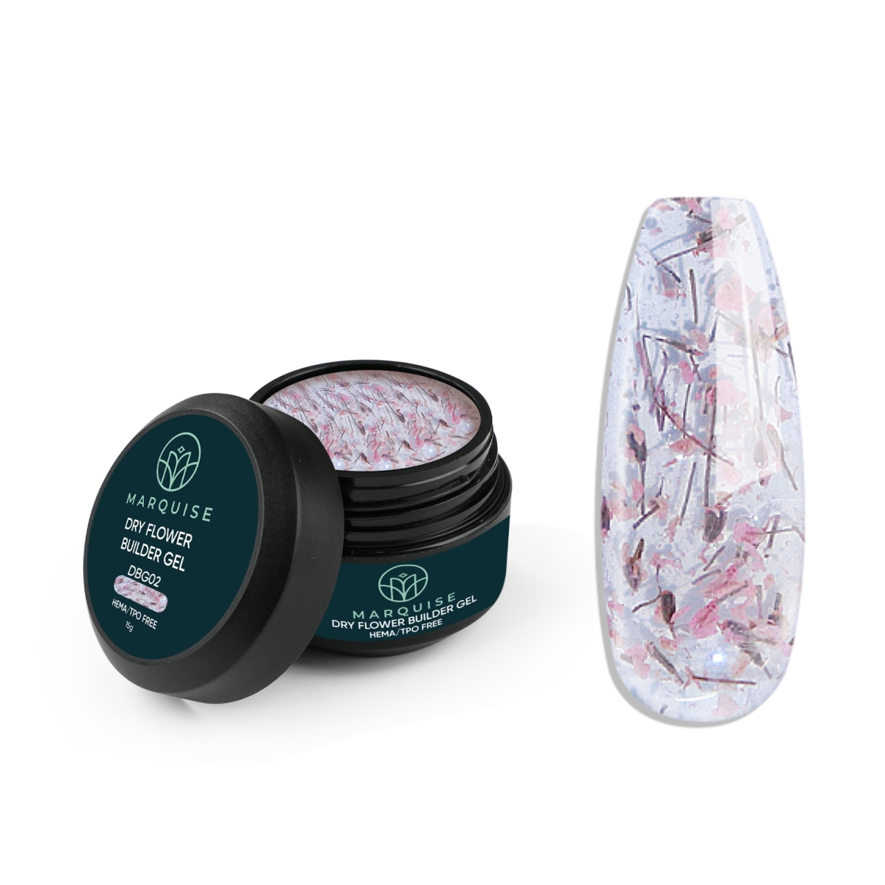 Gel UV Constructie Unghii HEMA/TPO FREE, Marquise, Dry Flower DBG02, 15 g - poza 1