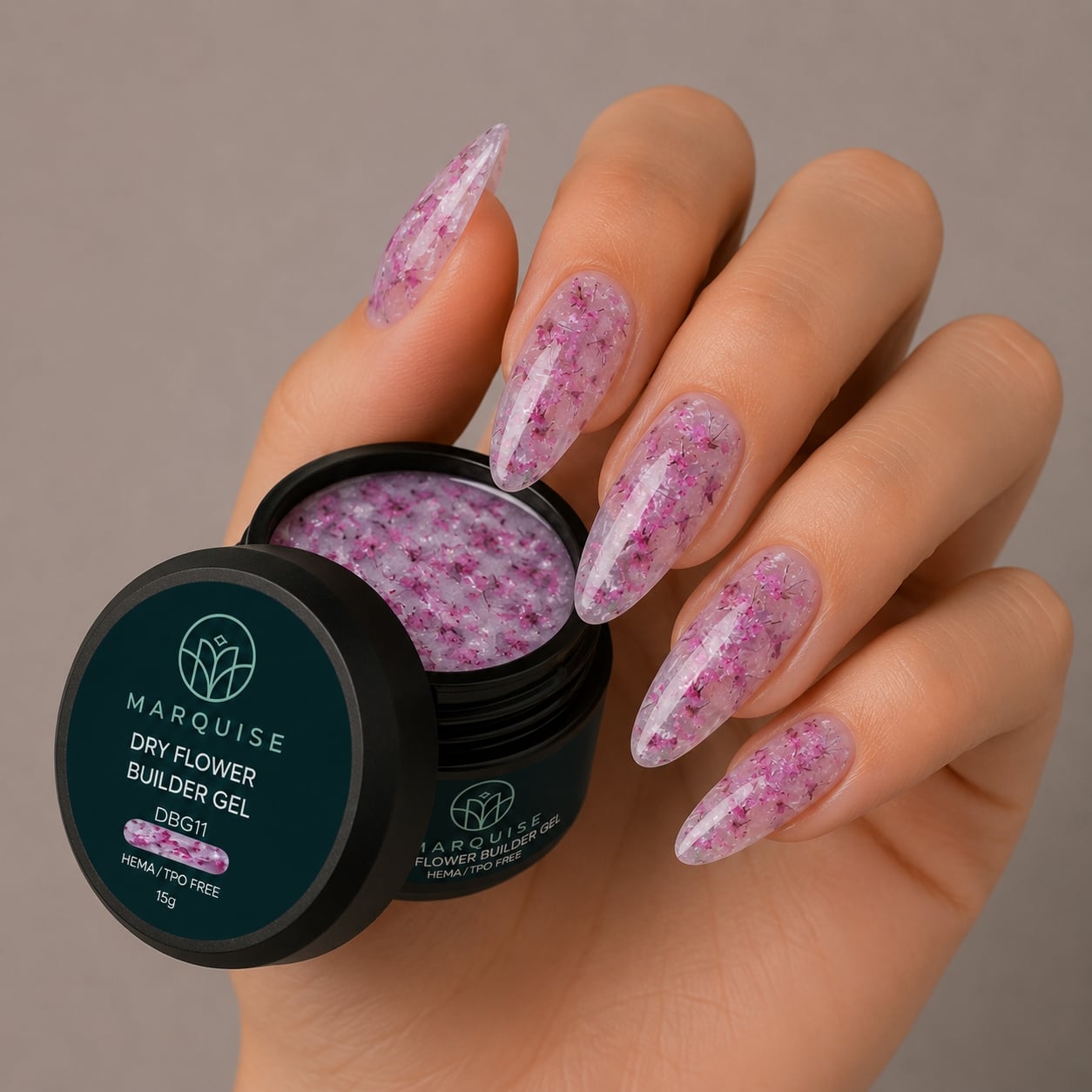 Gel UV Constructie Unghii HEMA/TPO FREE, Marquise, Dry Flower DBG11, 15 g - poza 2