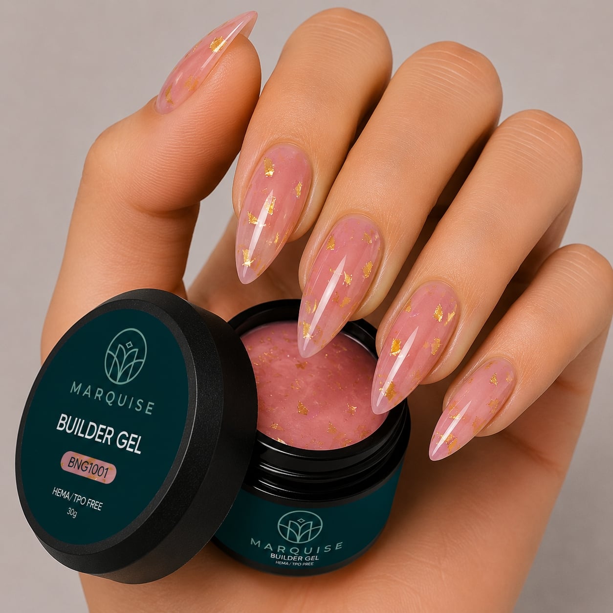 Gel UV Constructie Unghii HEMA/TPO FREE, Marquise, Radiance BNG1001, 30 g - poza 2