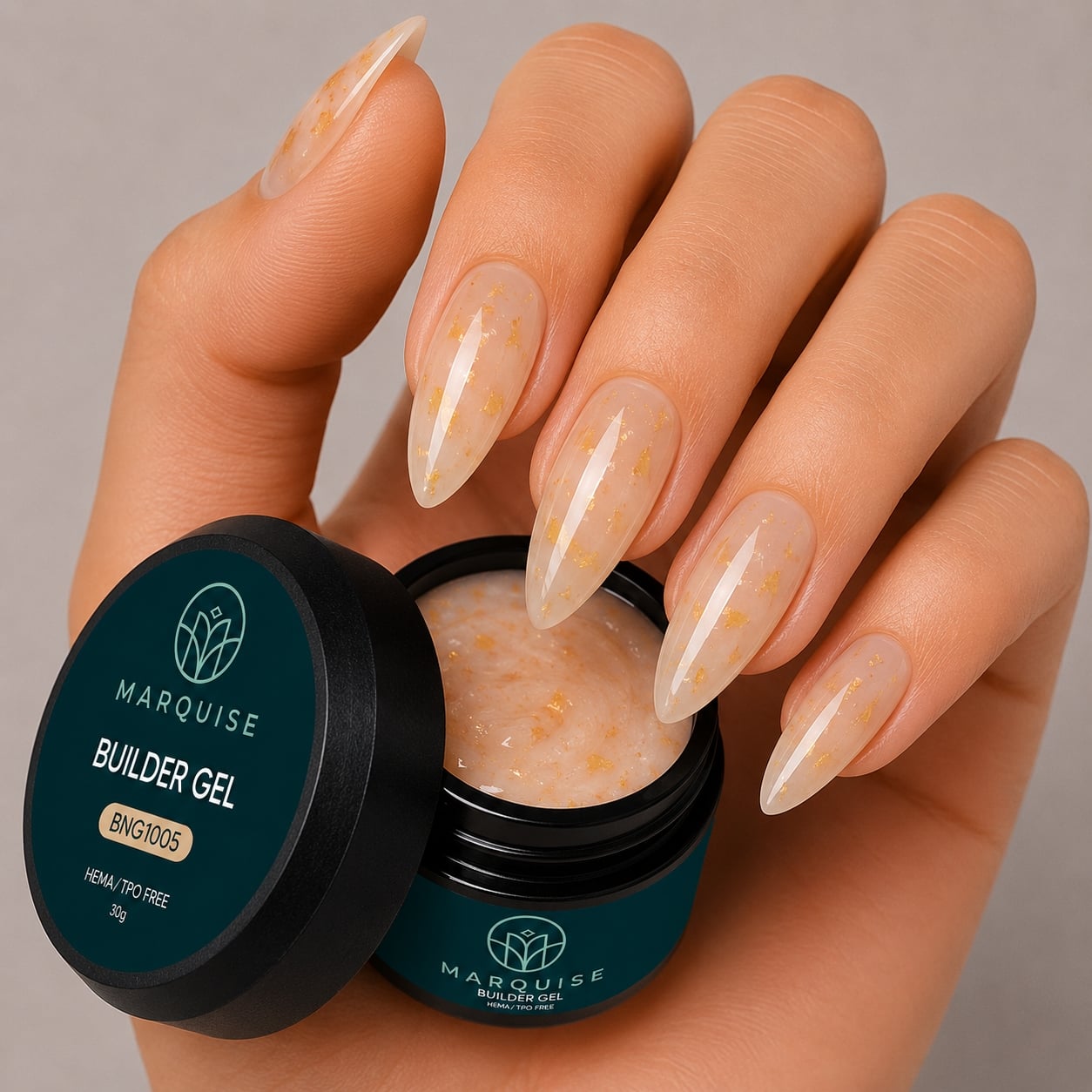Gel UV Constructie Unghii HEMA/TPO FREE, Marquise, Radiance BNG1005, 30 g - poza 2