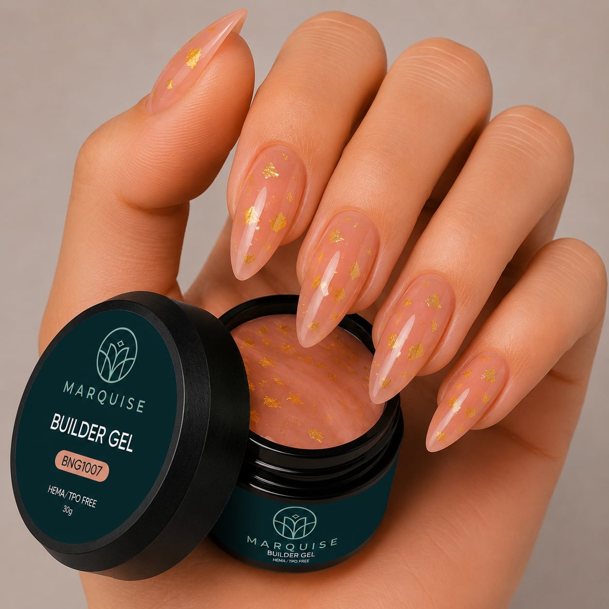 Gel UV Constructie Unghii HEMA/TPO FREE, Marquise, Radiance BNG1007, 30 g - poza 2