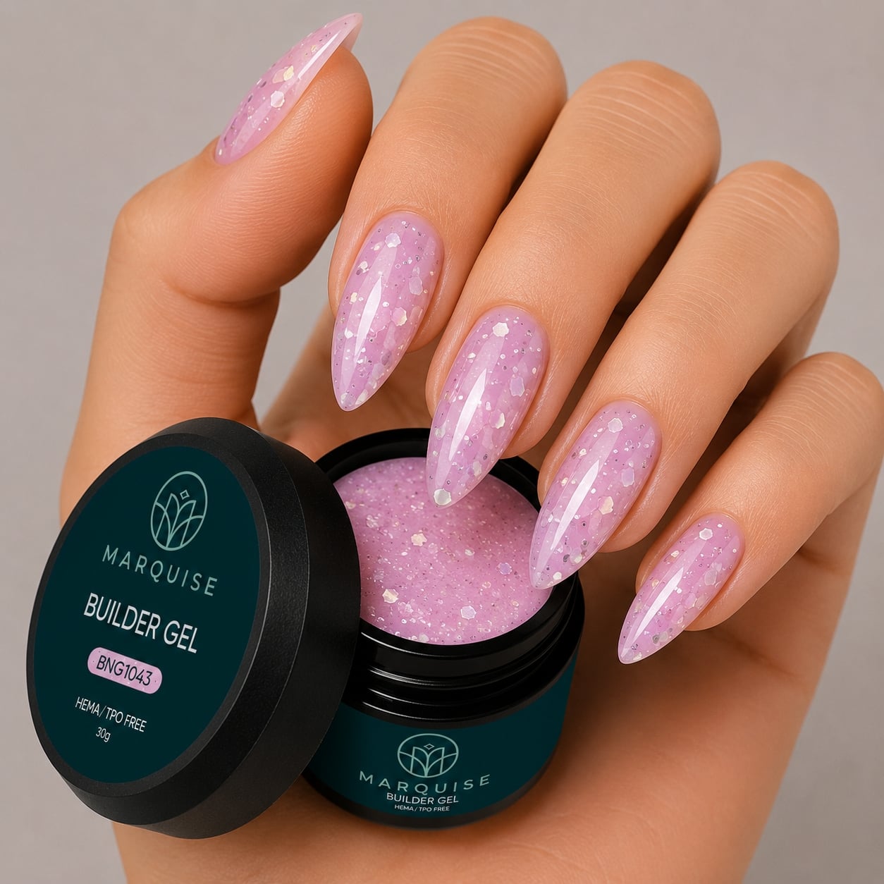 Gel UV Constructie Unghii HEMA/TPO FREE, Marquise, Radiance BNG1043, 30 g - poza 2