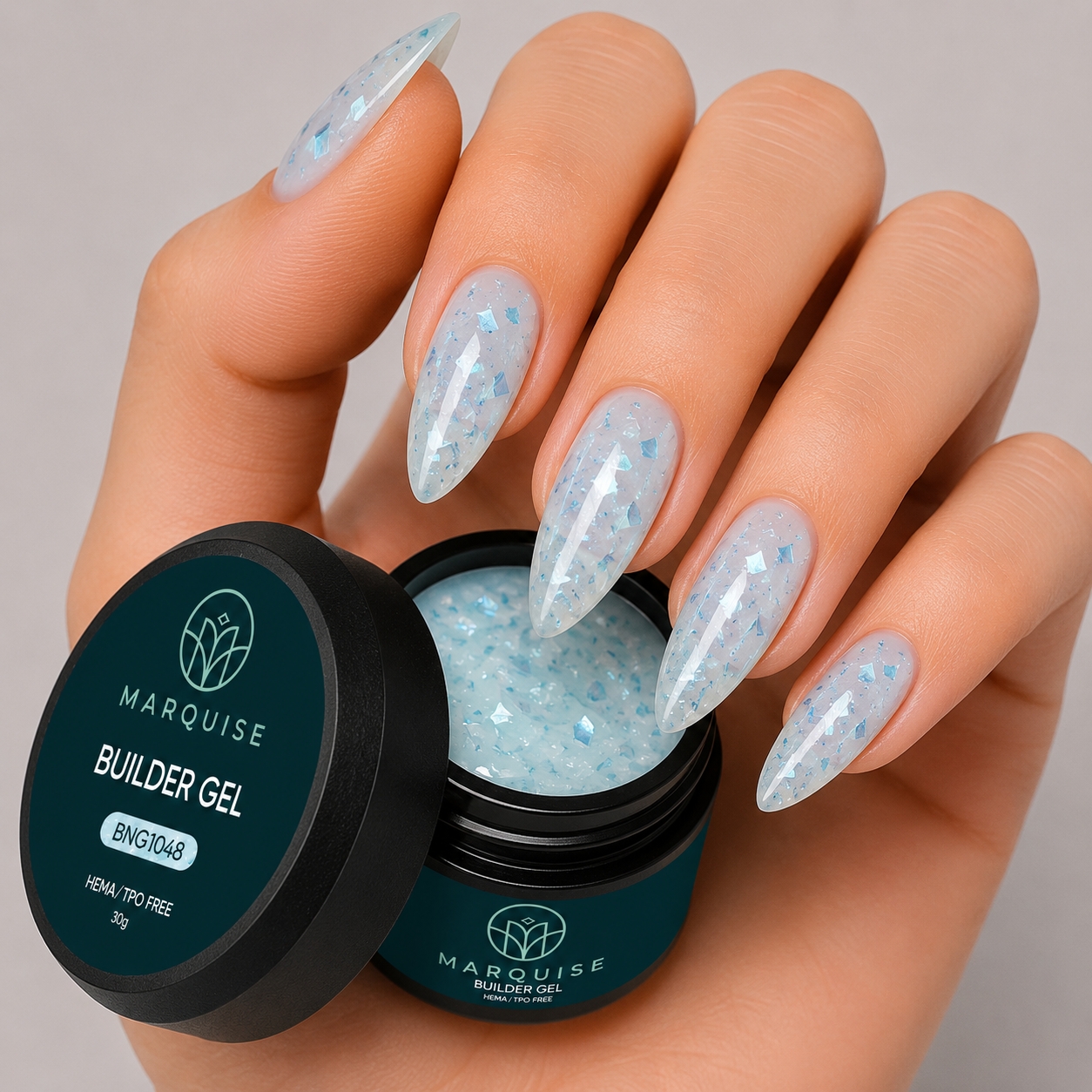 Gel UV Constructie Unghii HEMA/TPO FREE, Marquise, Radiance BNG1048, 30 g - poza 2