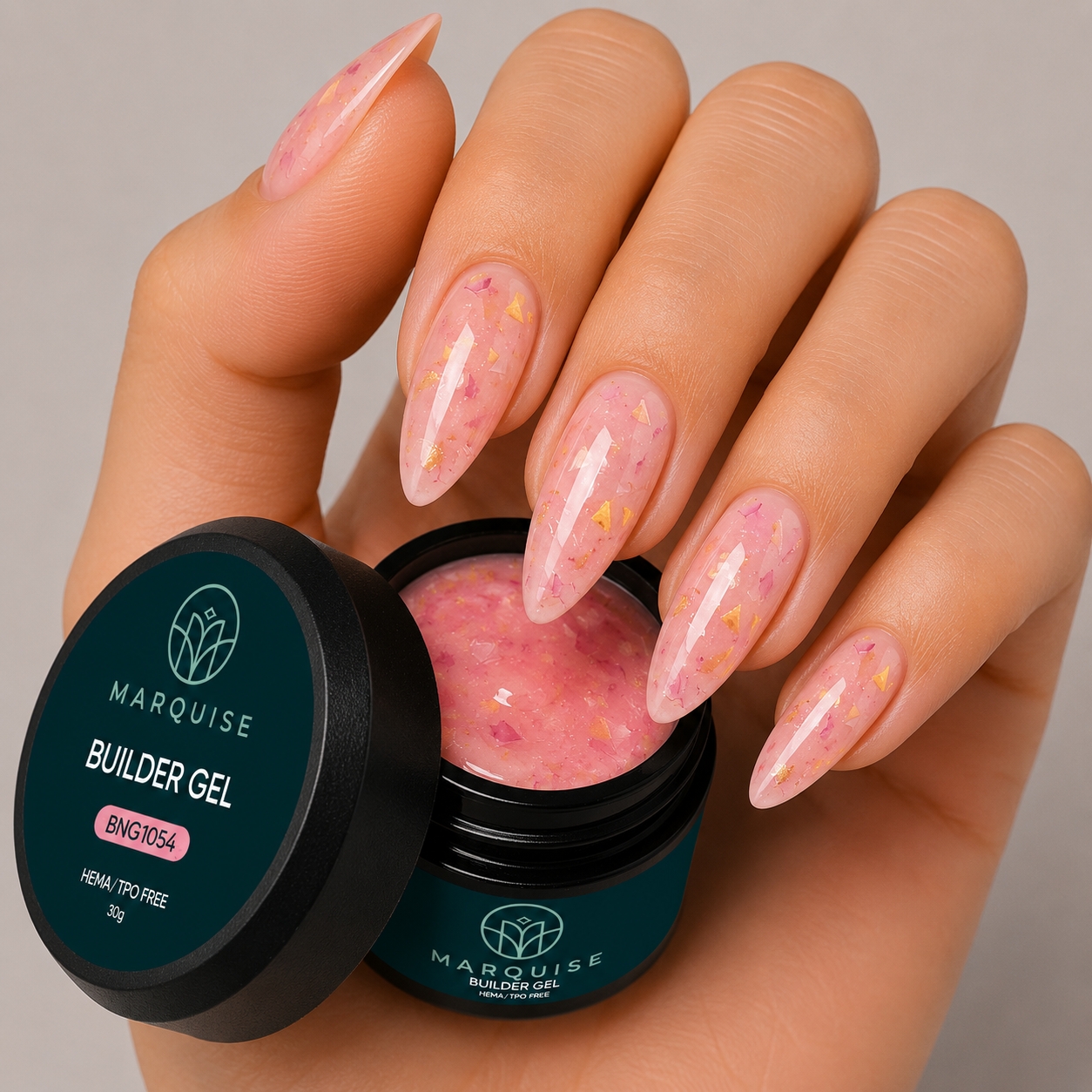 Gel UV Constructie Unghii HEMA/TPO FREE, Marquise, Radiance BNG1054, 30 g - poza 2