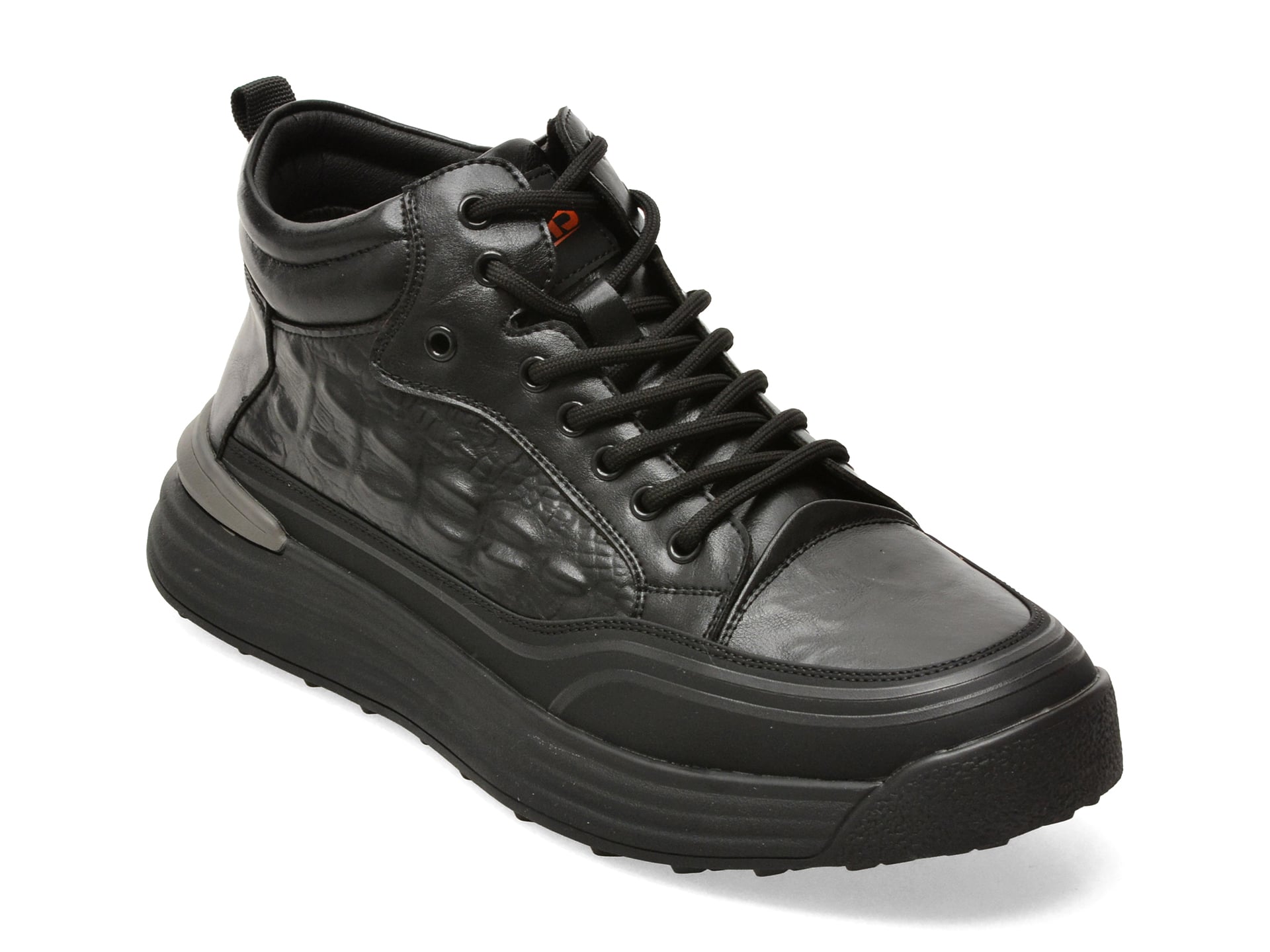 Ghete BITE THE BULLET negre, 66003, din piele naturala