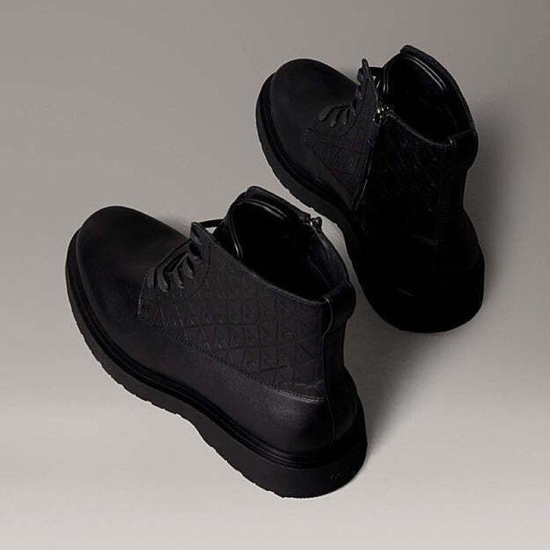 Ghete Calvin Klein COMBAT ESS LACE UP ZIP BOOT AOP - poza 2