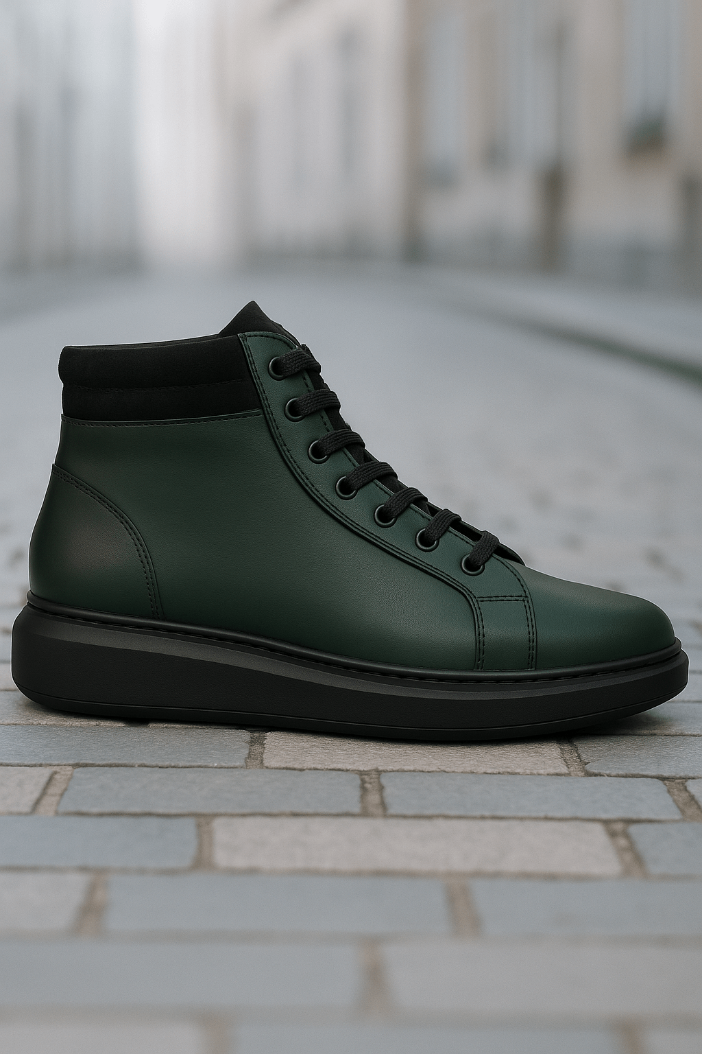 Ghete Casual Barbati din Piele Verde - BEN