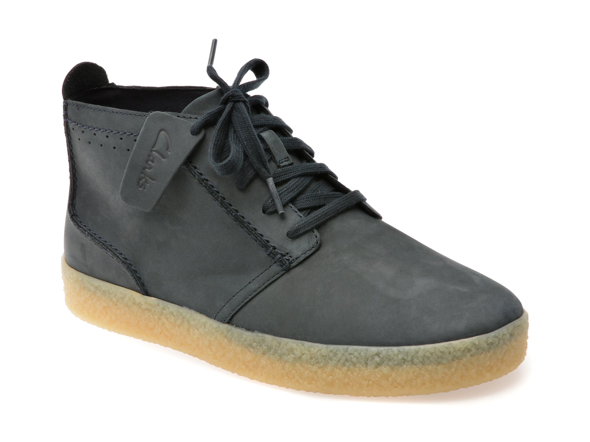 Ghete CLARKS bleumarin, STREETHILL MID, din nabuc