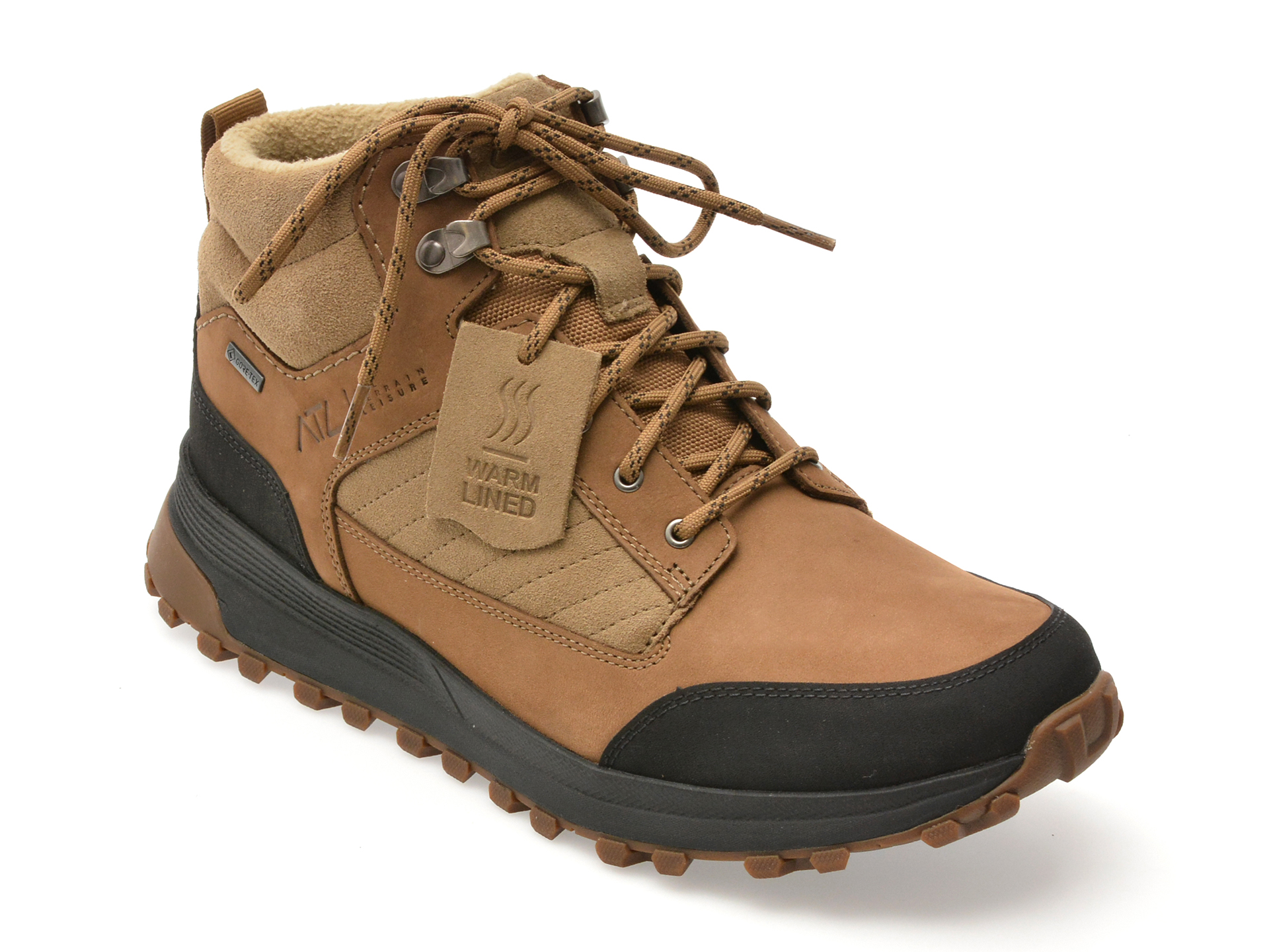 Ghete CLARKS gri, ATL TREK HI GTX, din nabuc
