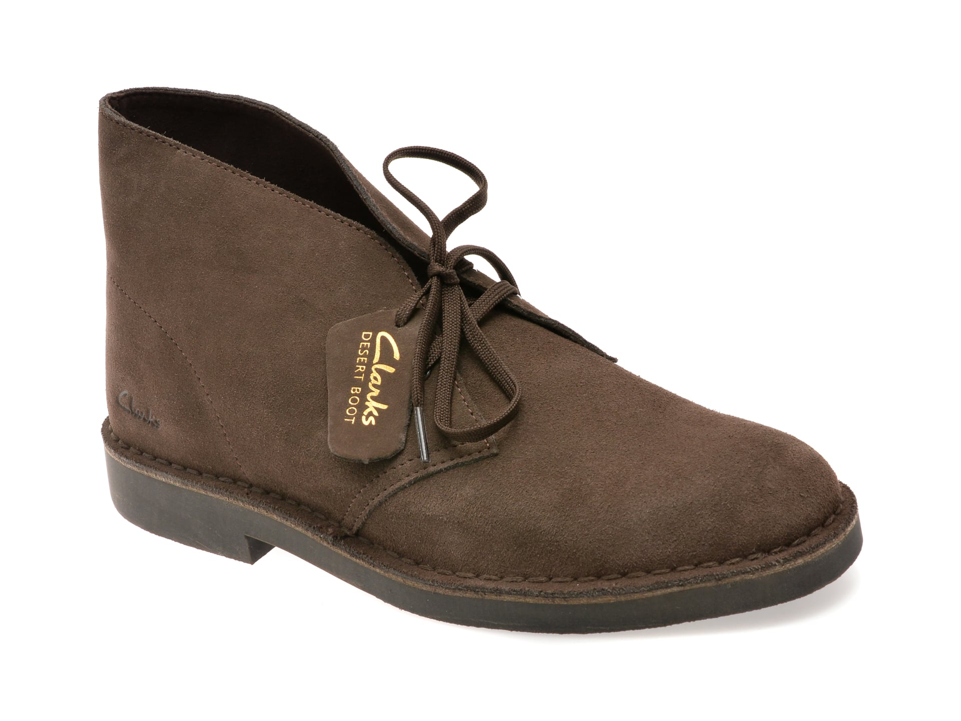Ghete CLARKS maro, DESERT BT EVO, din piele intoarsa