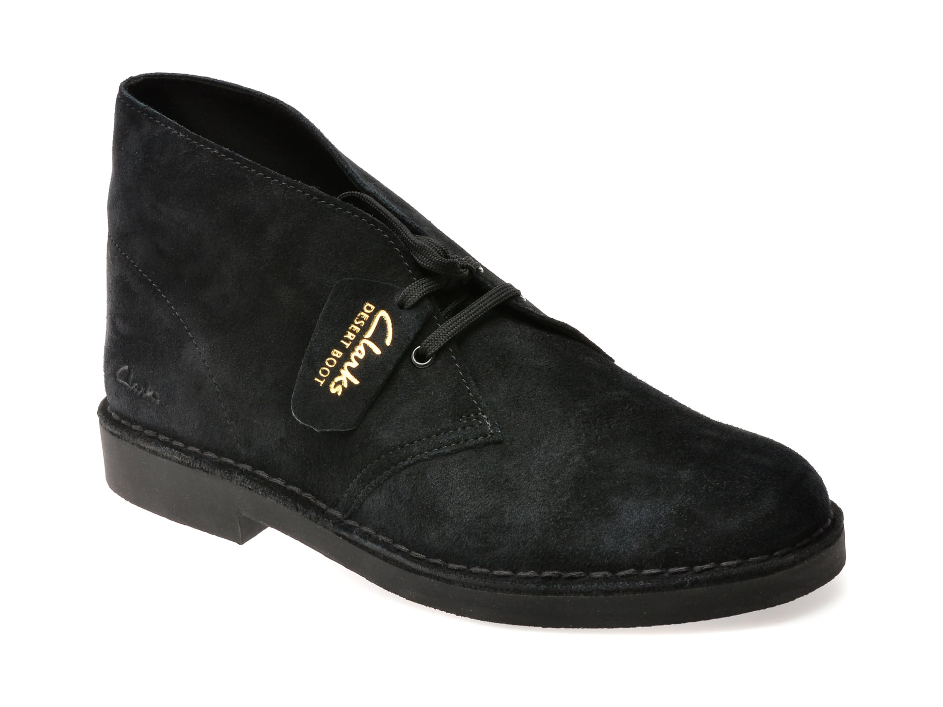Ghete CLARKS negre, DESERT BT EVO, din piele intoarsa