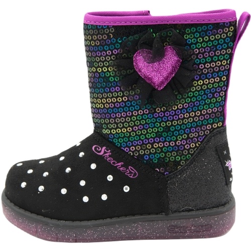 Ghete copii Skechers Twinkle Toes Glitzy Glam 20305N-BKMT - poza 1
