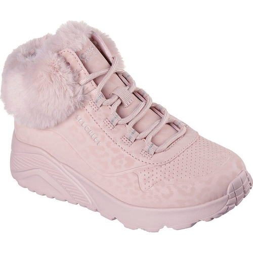 Ghete copii Skechers Uno Lite - Cozy Leopard 310362L-BLSH