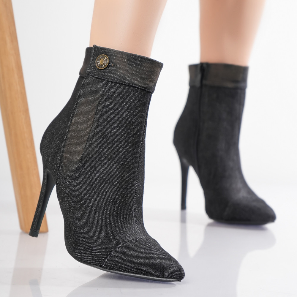 Ghete dama Negre din Textil-Blug Lonya - poza 1