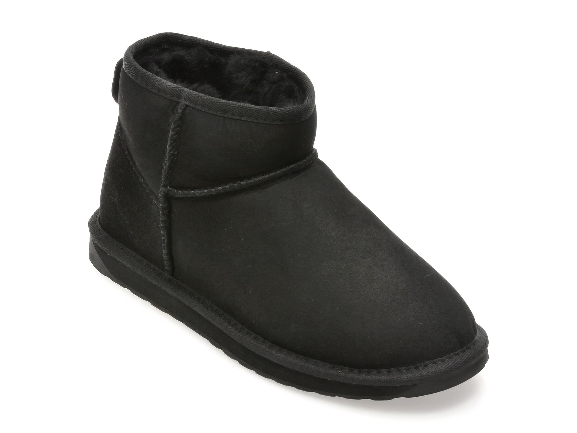 Ghete EMU negre, STINGER MICRO, din piele intoarsa