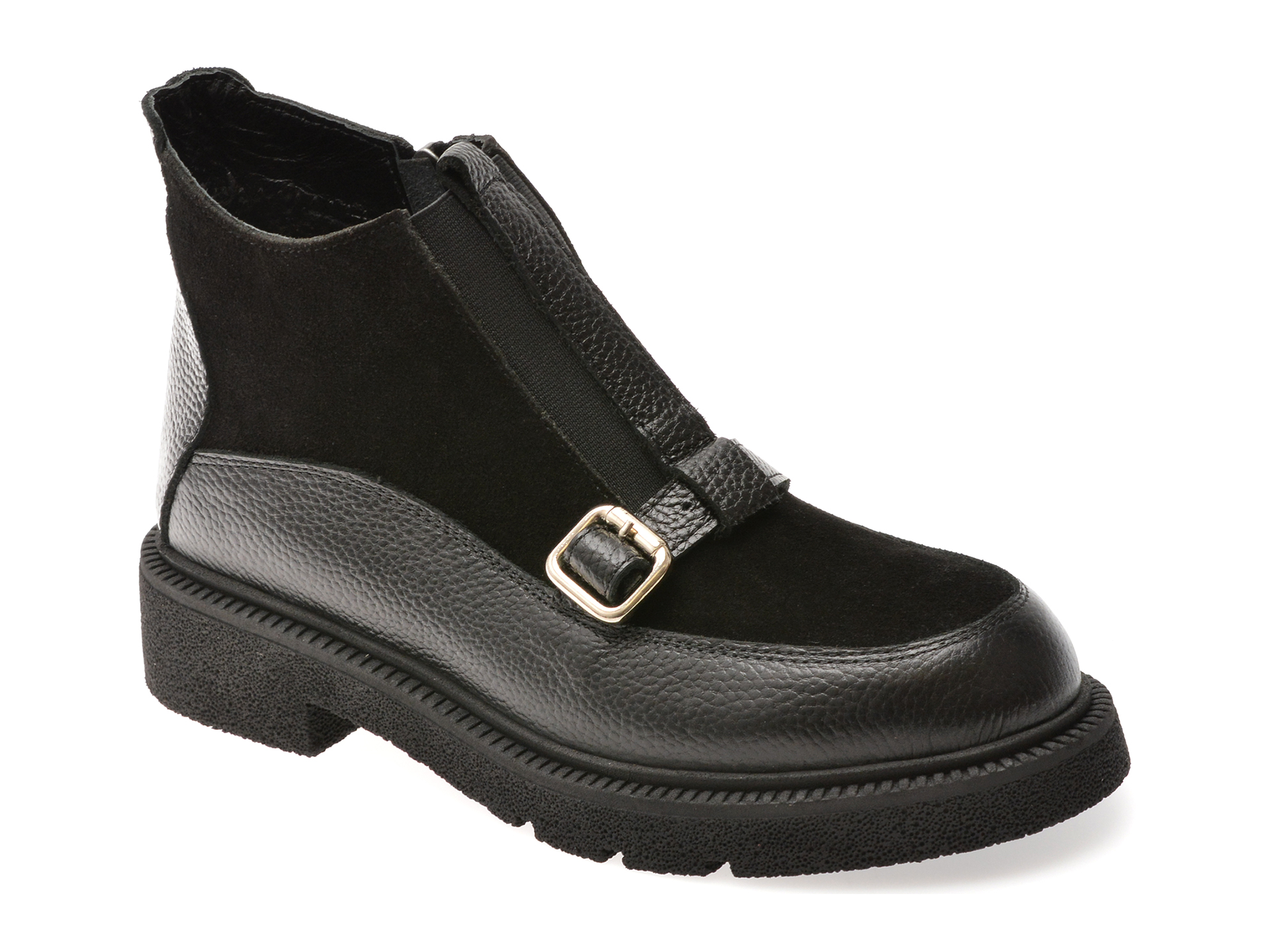 Ghete EPICA negre, 1474300, din piele intoarsa