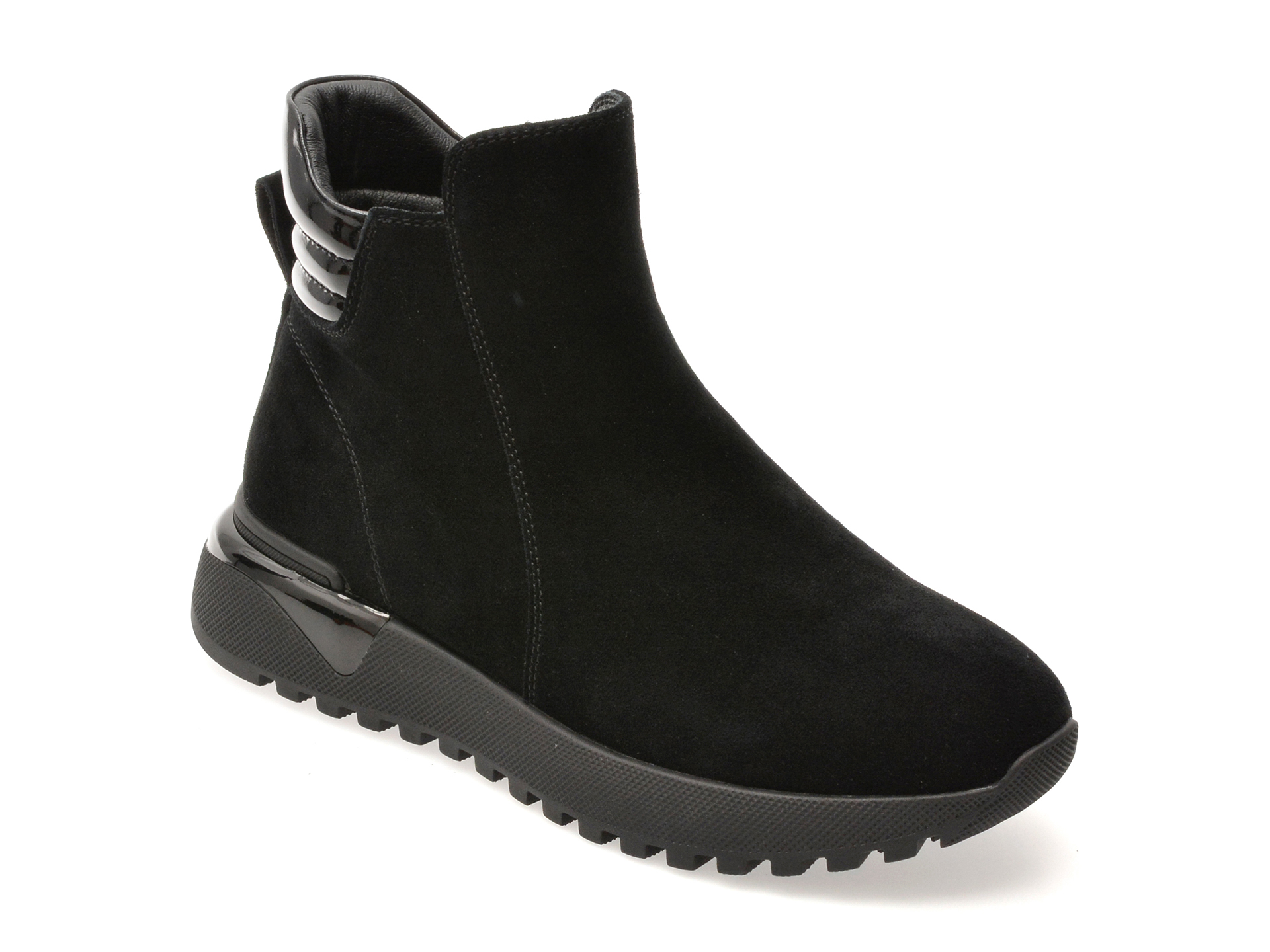 Ghete EPICA negre, 31350, din piele intoarsa