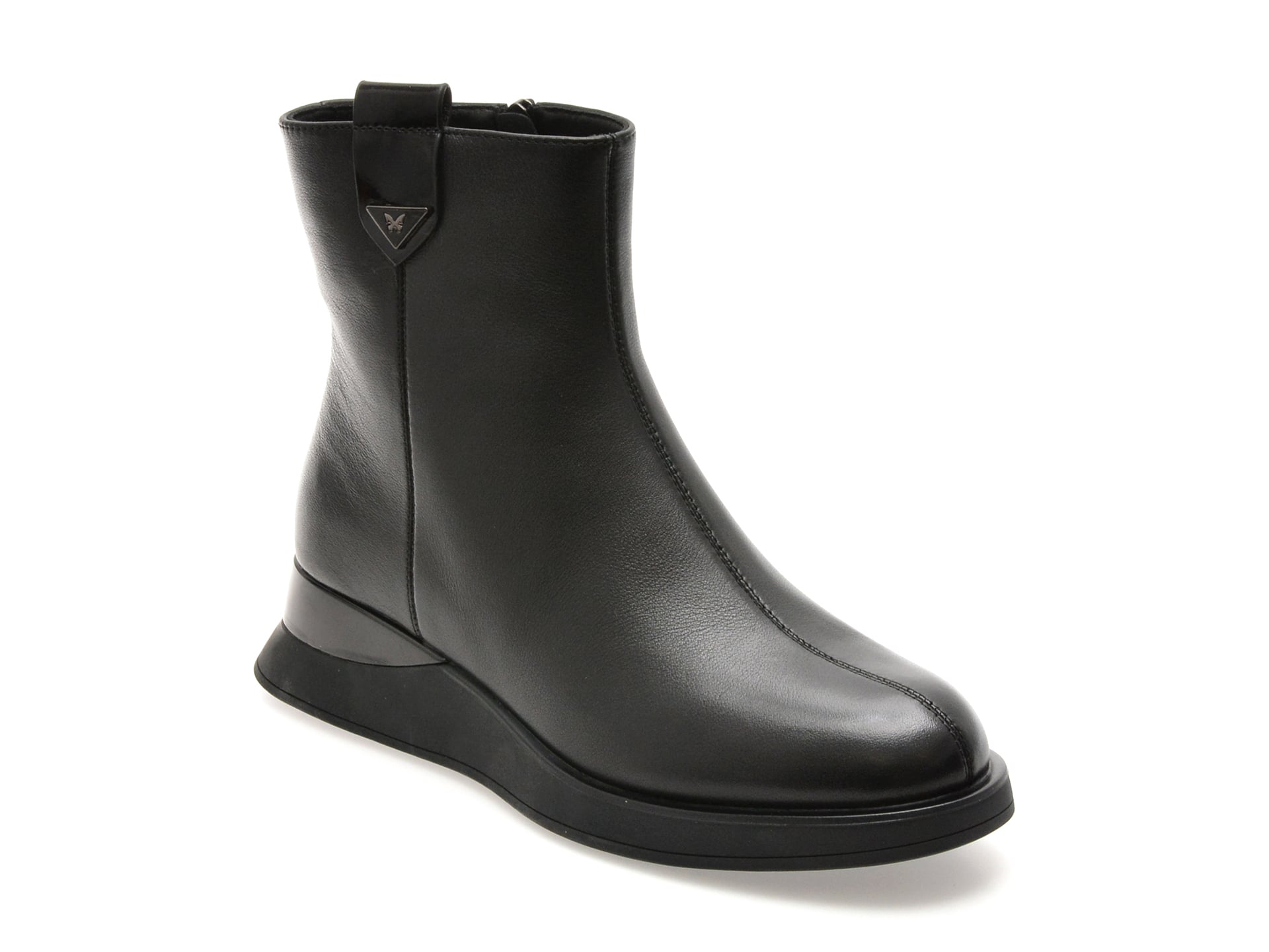 Ghete EPICA negre, DX01351, din piele naturala