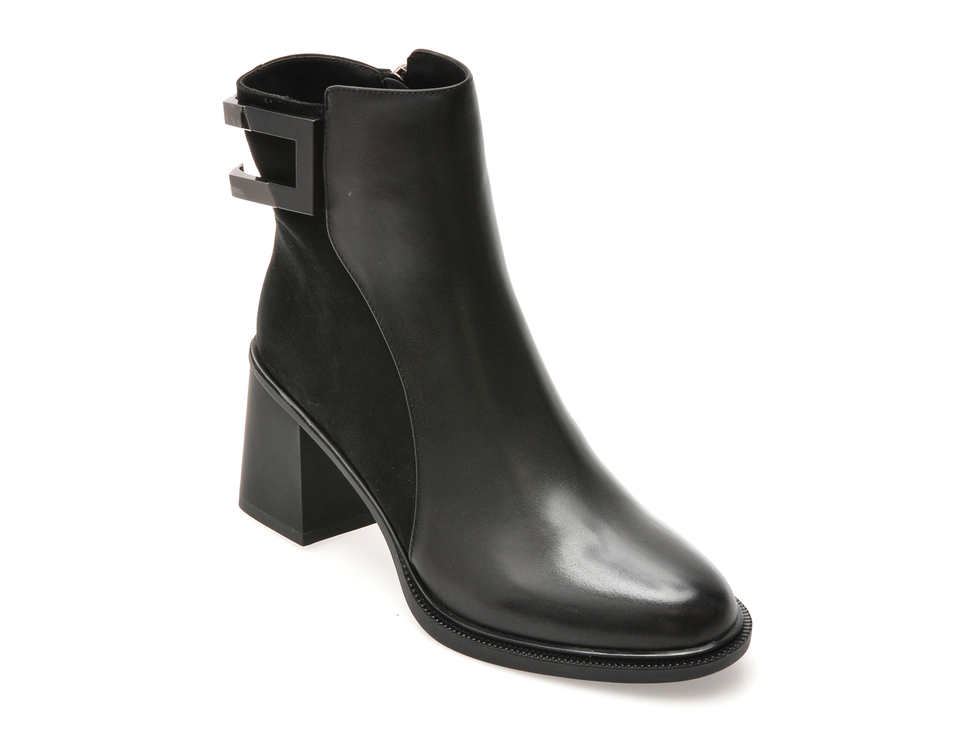 Ghete EPICA negre, M202B, din piele naturala