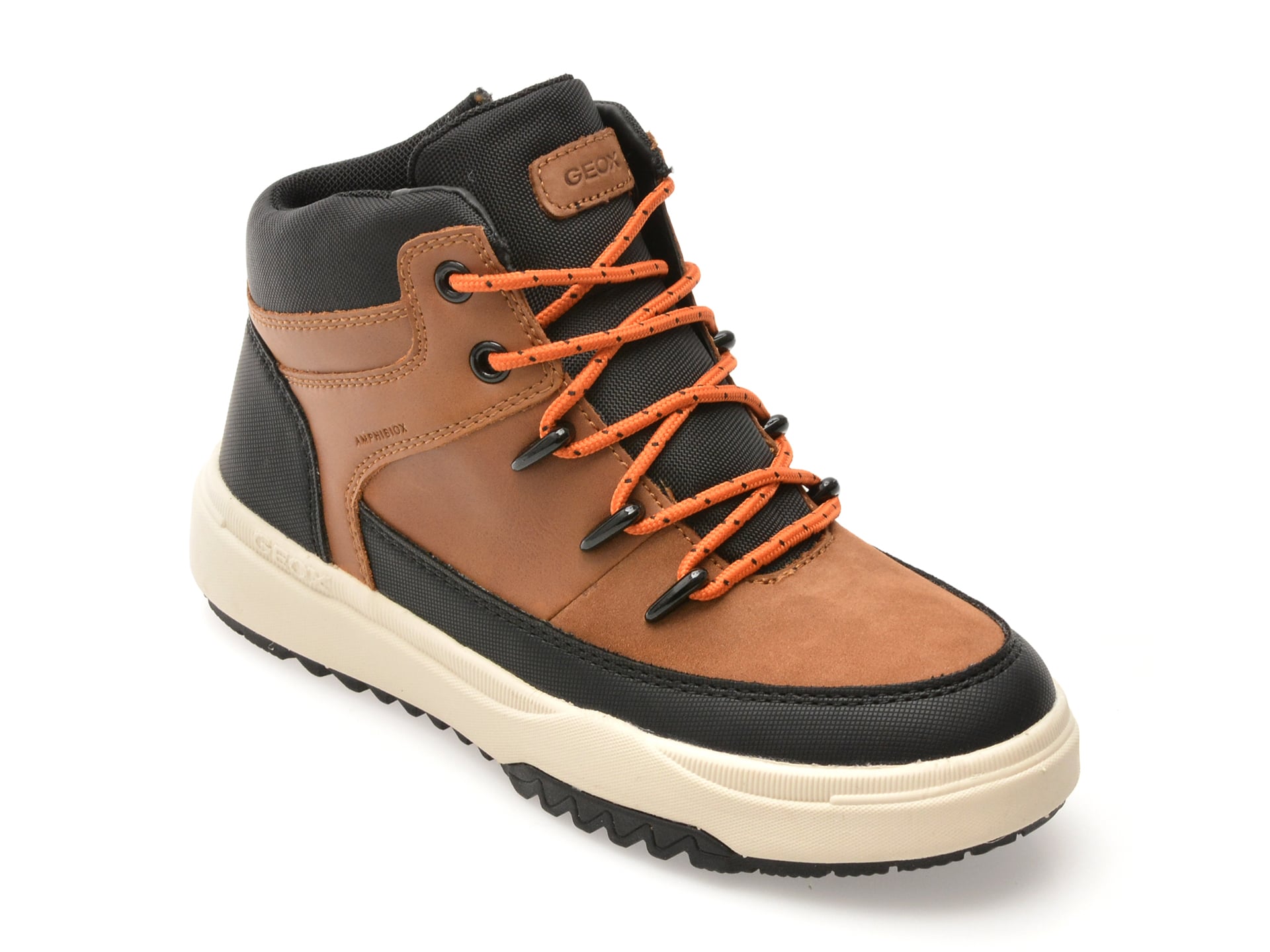 Ghete GEOX maro, J56FMA, din piele ecologica