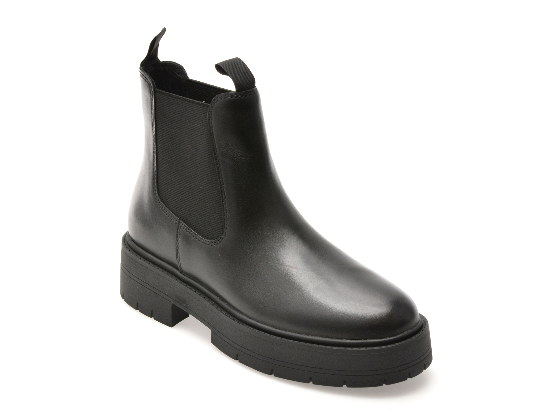 Ghete GEOX negre, D56VDA, din piele naturala