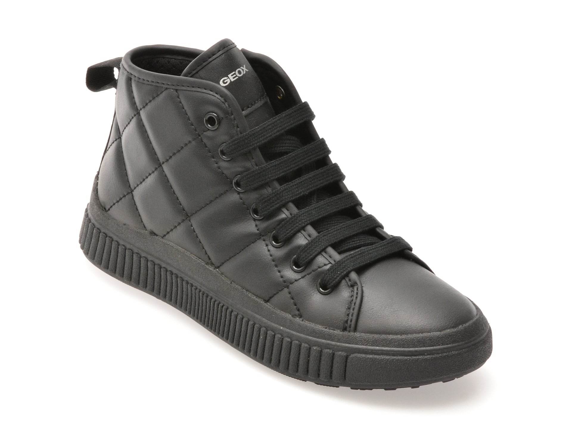 Ghete GEOX negre, J56M3F, din piele ecologica