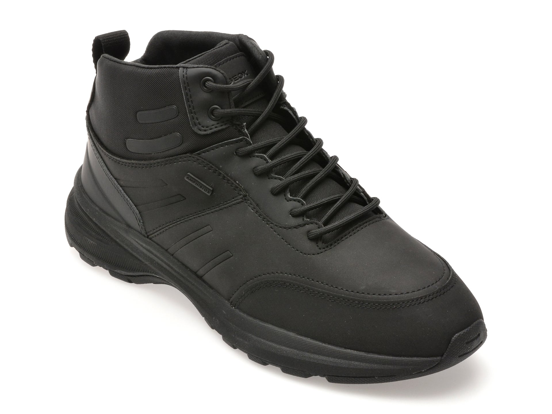 Ghete GEOX negre, U56M2C, din piele ecologica