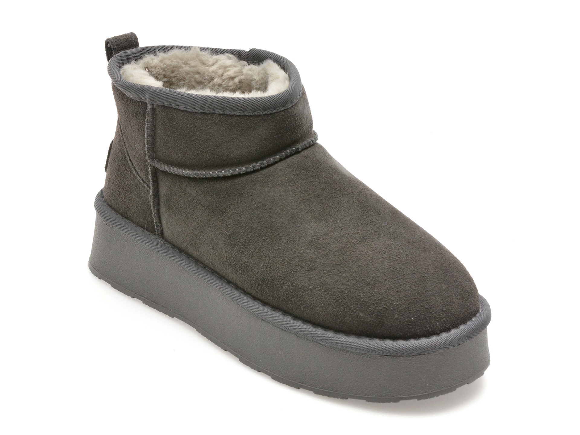 Ghete GRYXX gri, 228520, din piele intoarsa