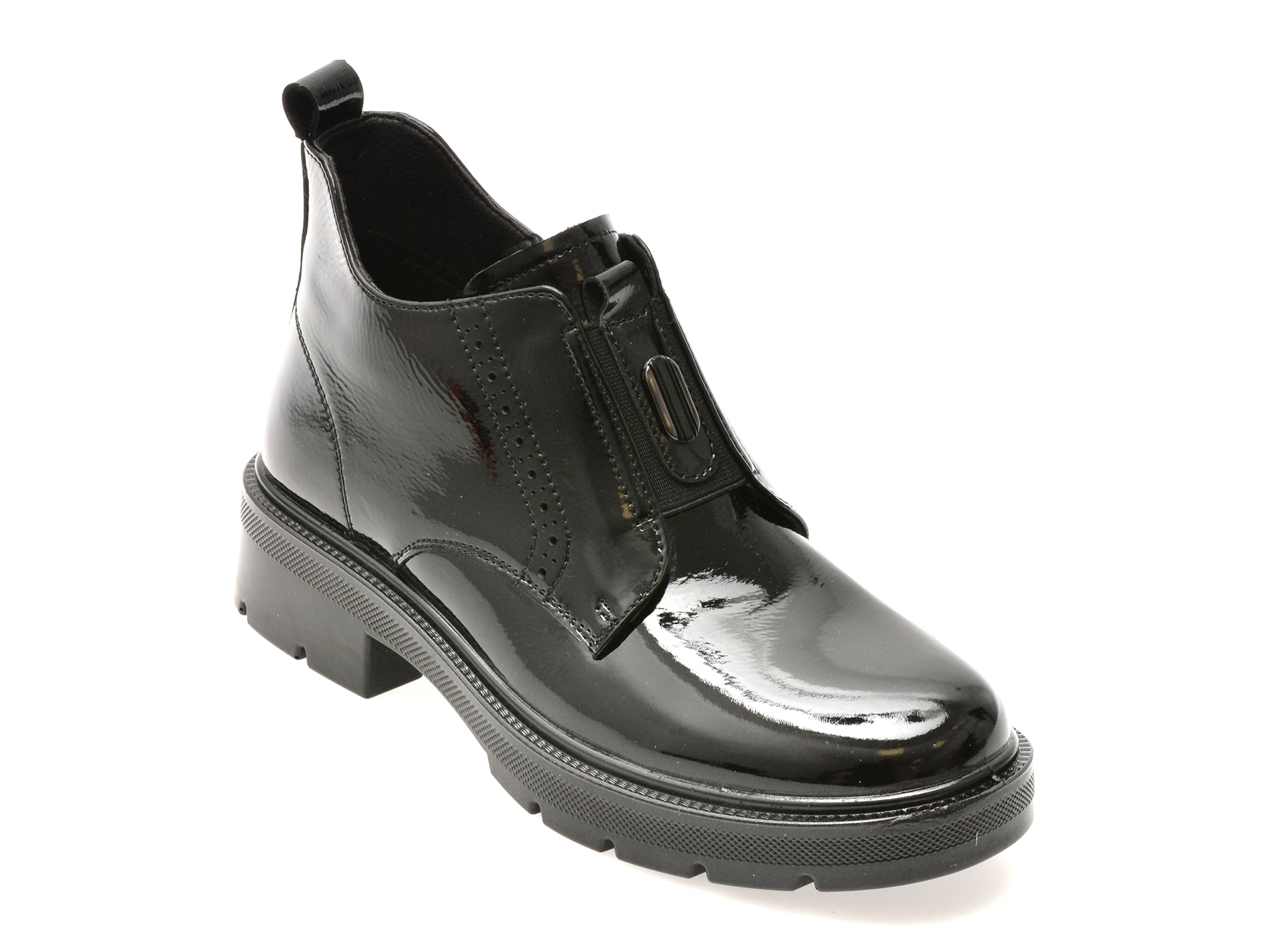 Ghete GRYXX negre, 2404311, din piele naturala lacuita