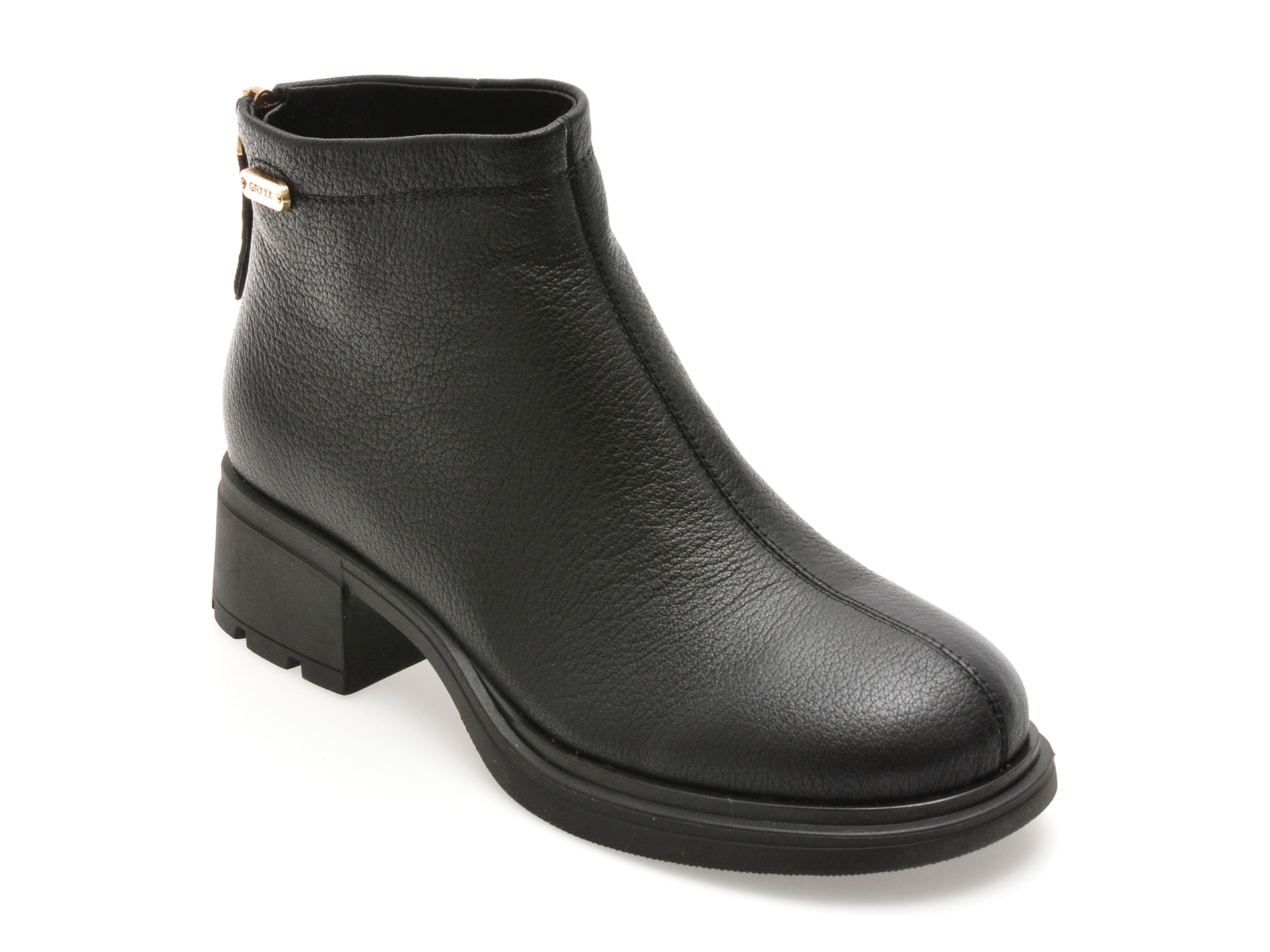 Ghete GRYXX negre, 248025, din piele naturala