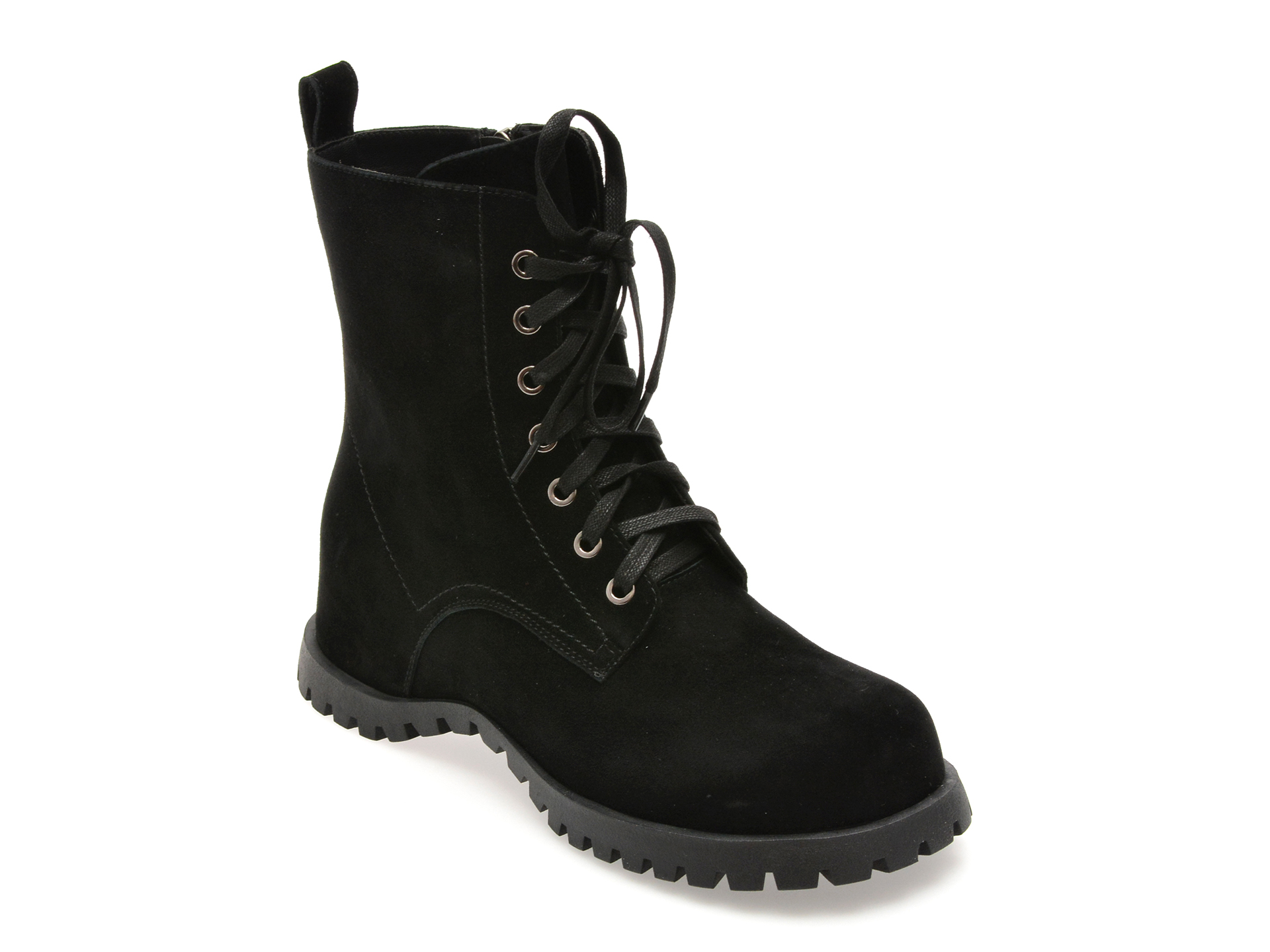 Ghete GRYXX negre, 2559, din piele intoarsa