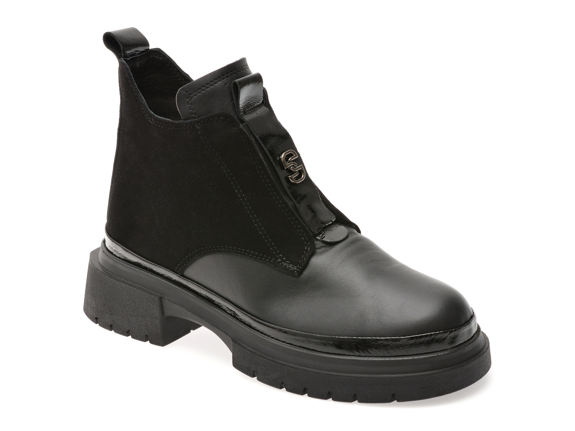 Ghete GRYXX negre, 386465, din piele naturala