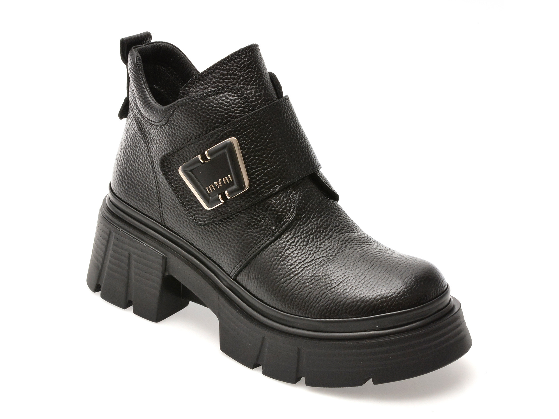 Ghete GRYXX negre, 387632, din piele naturala