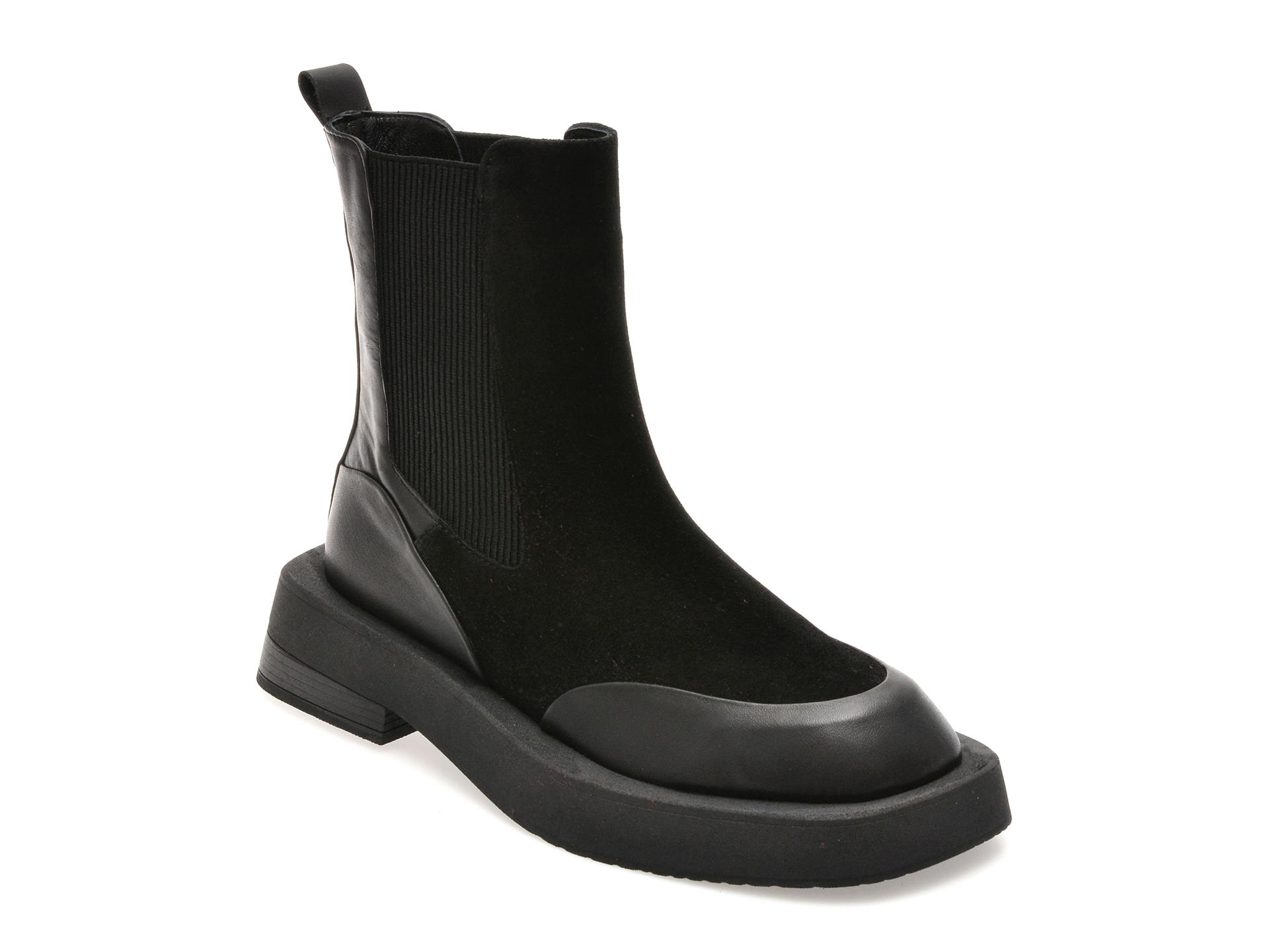 Ghete GRYXX negre, 481711, din piele intoarsa