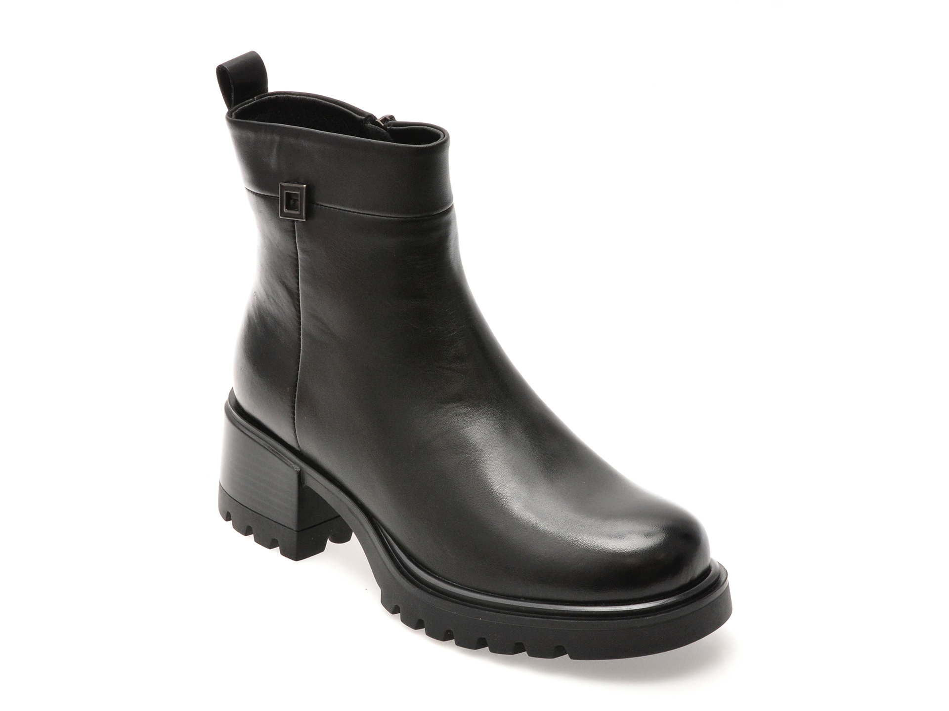 Ghete GRYXX negre, 5808, din piele naturala