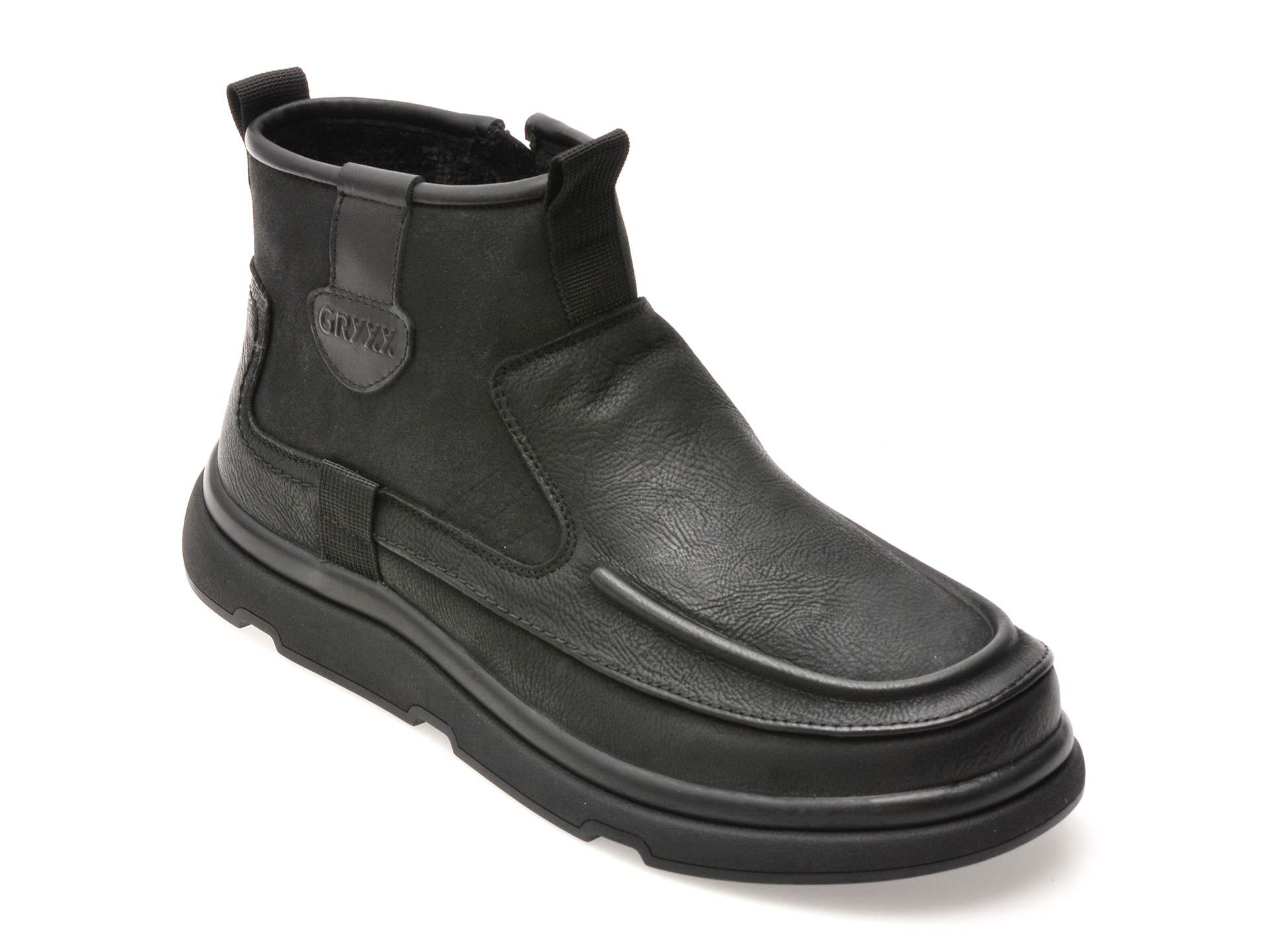 Ghete GRYXX negre, 58200, din piele naturala