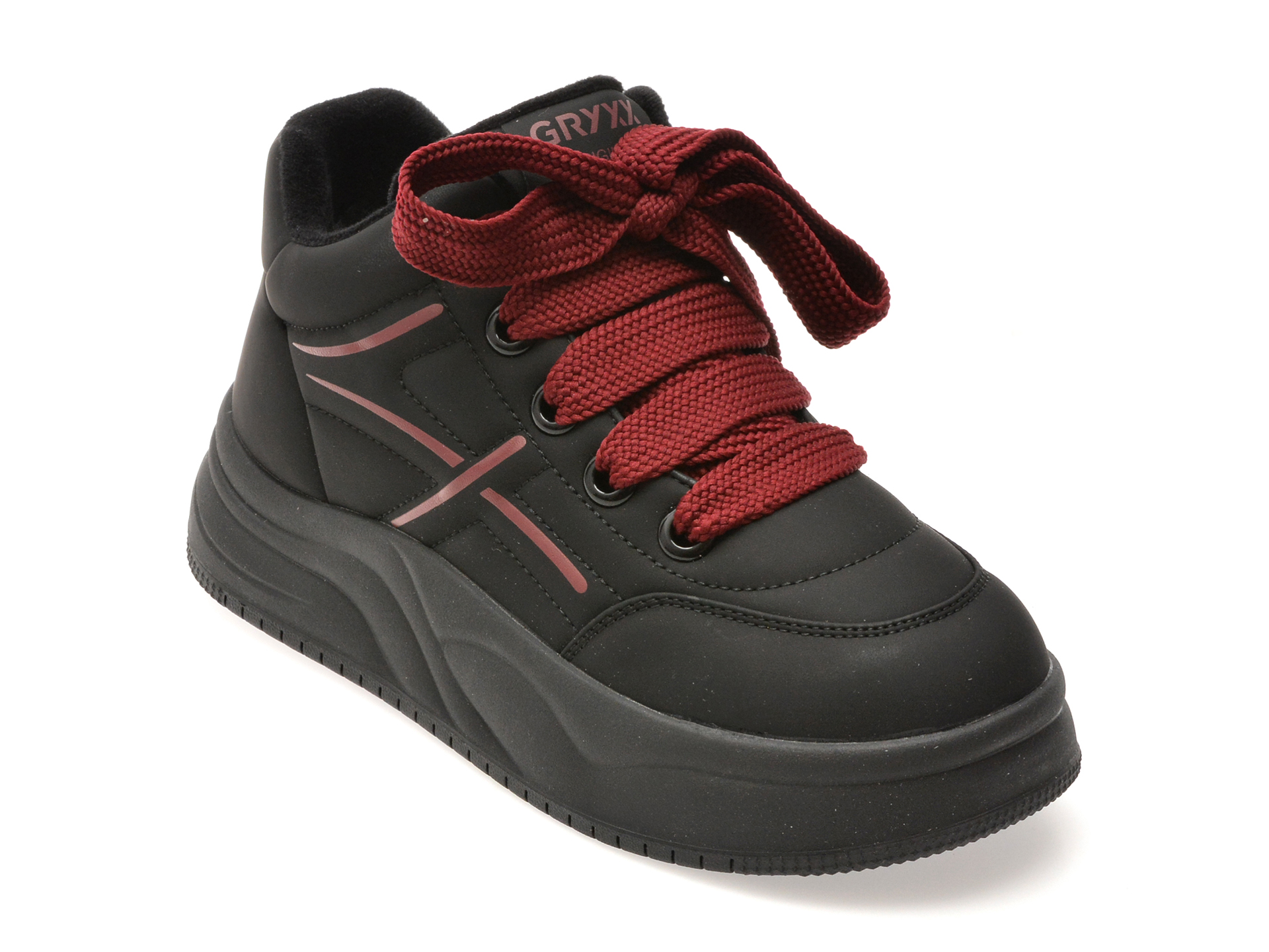 Ghete GRYXX negre, 69917, din piele ecologica