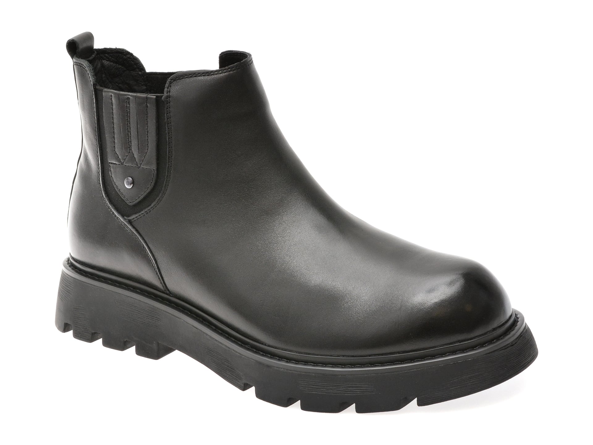 Ghete GRYXX negre, 8089, din piele naturala