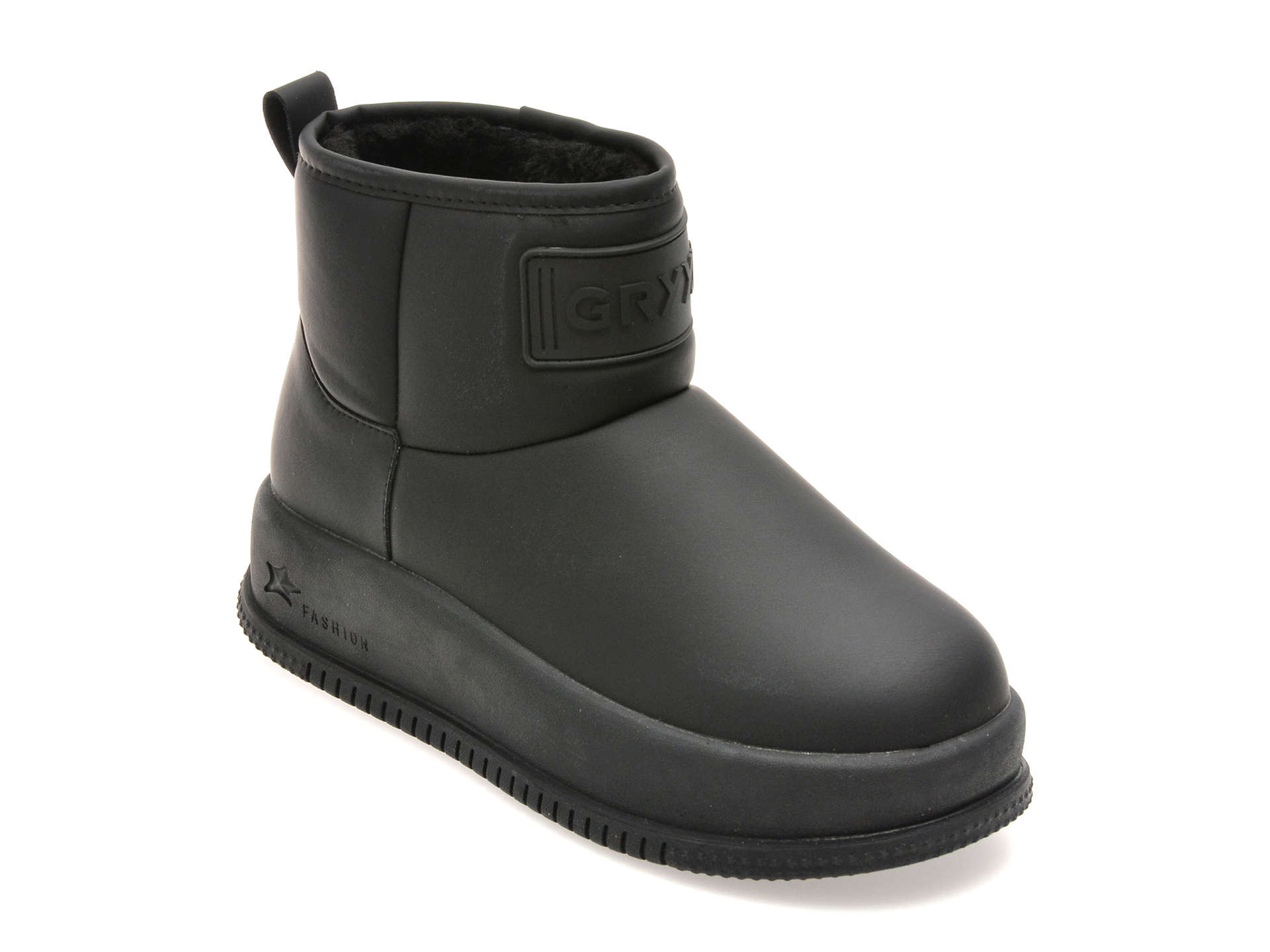 Ghete GRYXX negre, 936, din piele ecologica