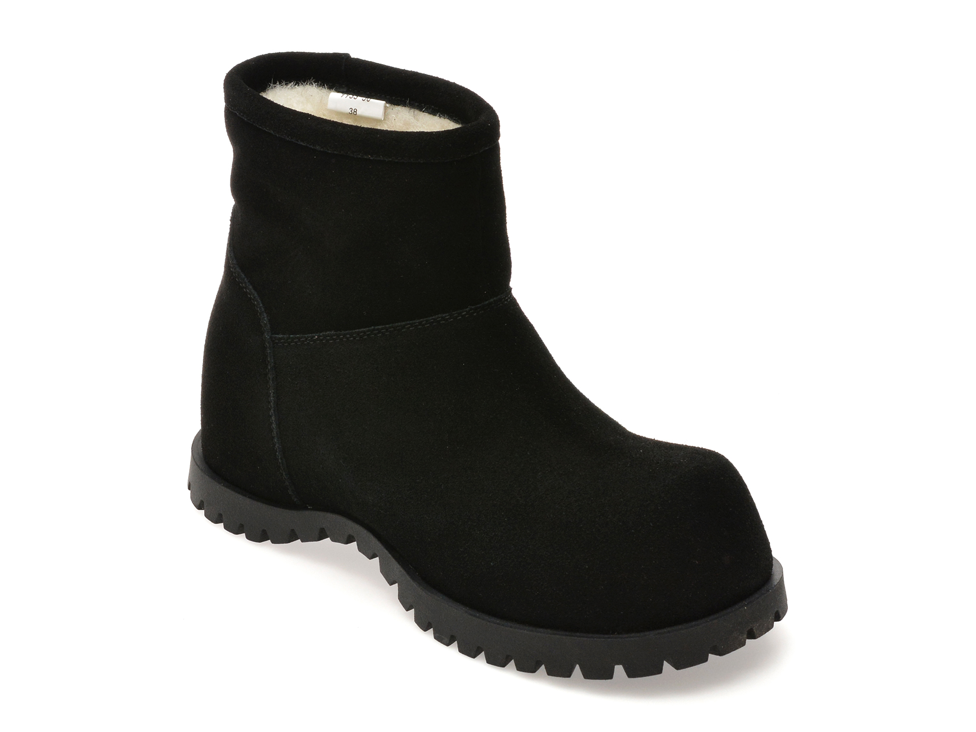 Ghete GRYXX negre, 9933, din piele intoarsa
