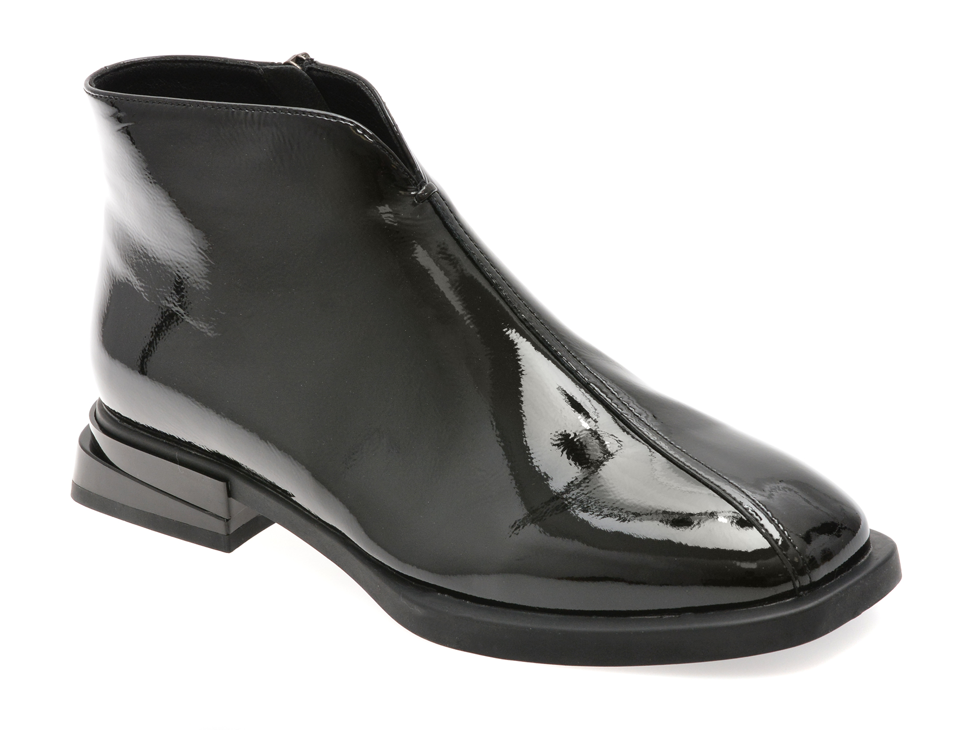 Ghete GRYXX negre, DX1268, din piele naturala lacuita
