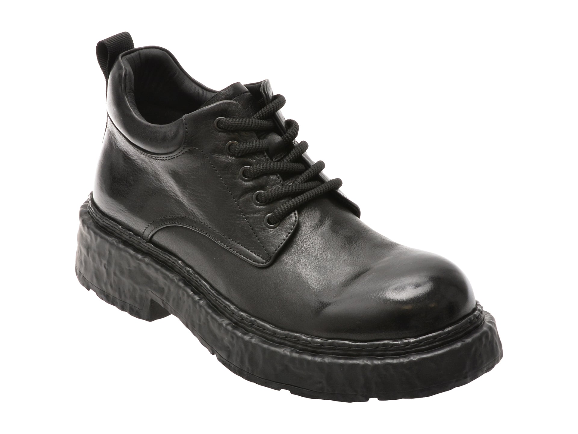 Ghete GRYXX negre, K7101, din piele naturala