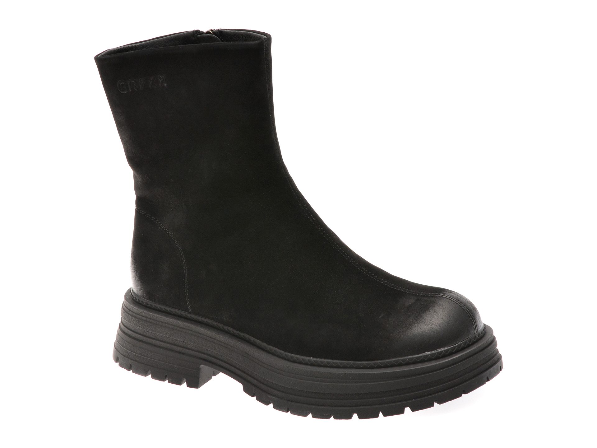 Ghete GRYXX negre, MX01419, din piele naturala