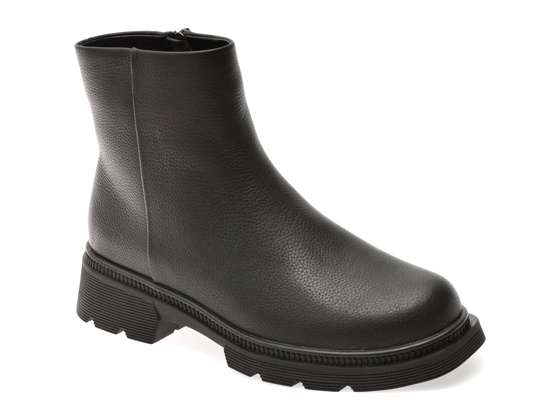 Ghete GRYXX negre, W687, din piele naturala